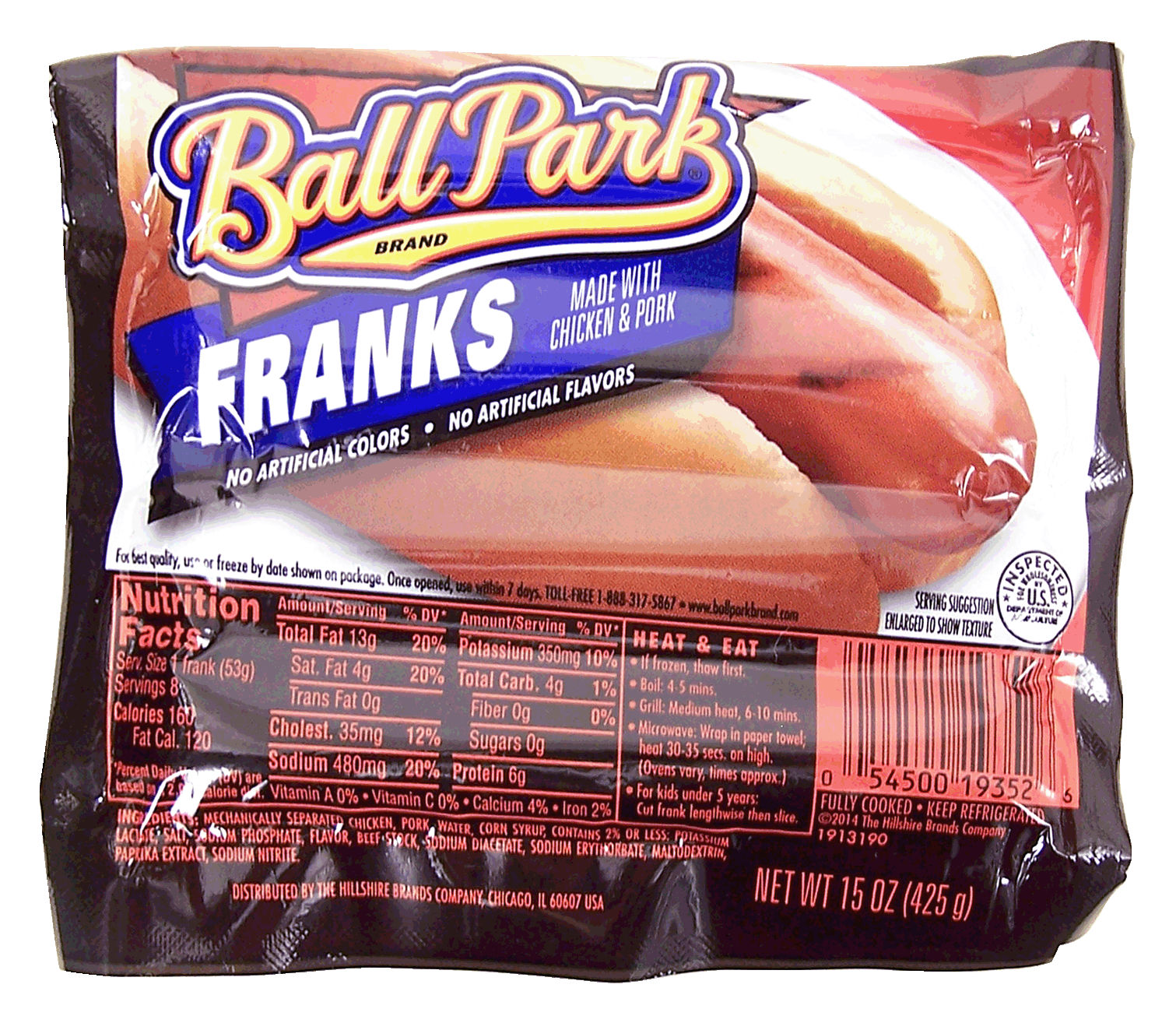 Ball Park  franks made with chicken & pork, 8 ct Full-Size Picture